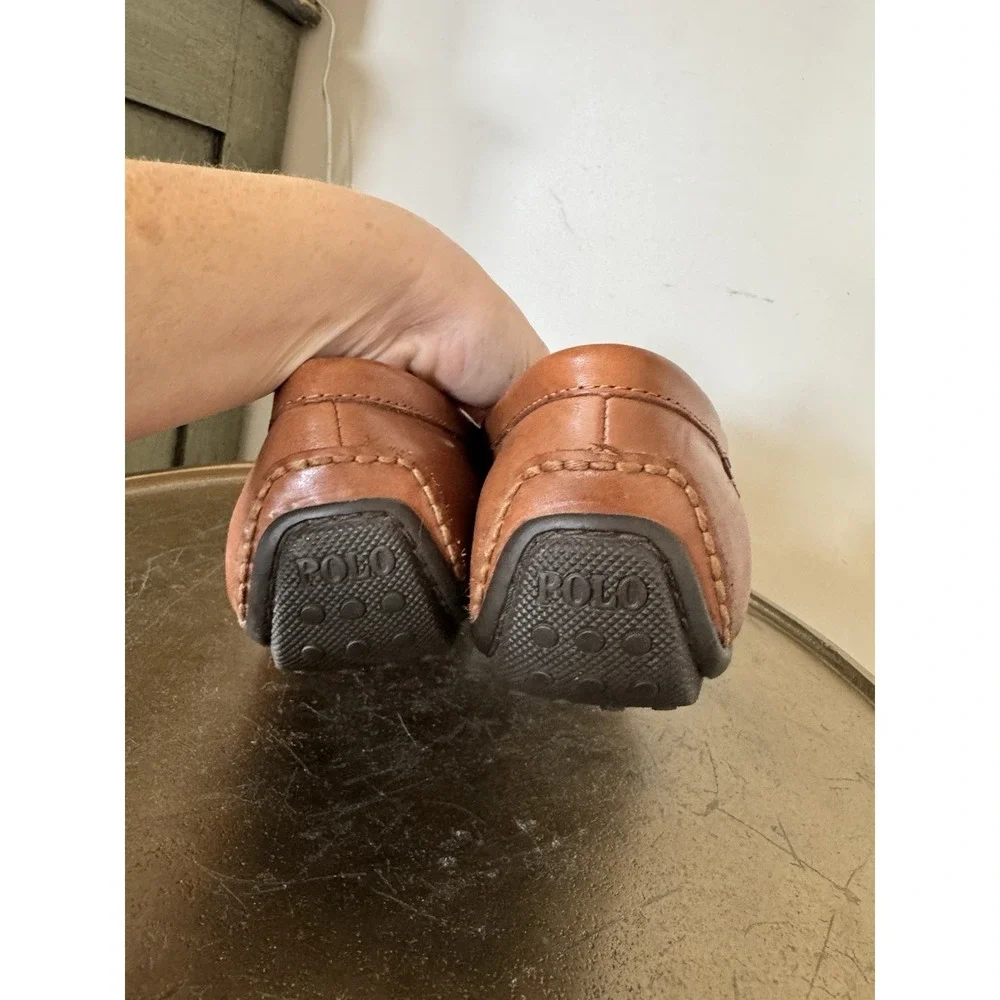 Ralph Lauren Polo Leather Reynold Men's Penny Loafer Shoe Size 9D Classic Cognac